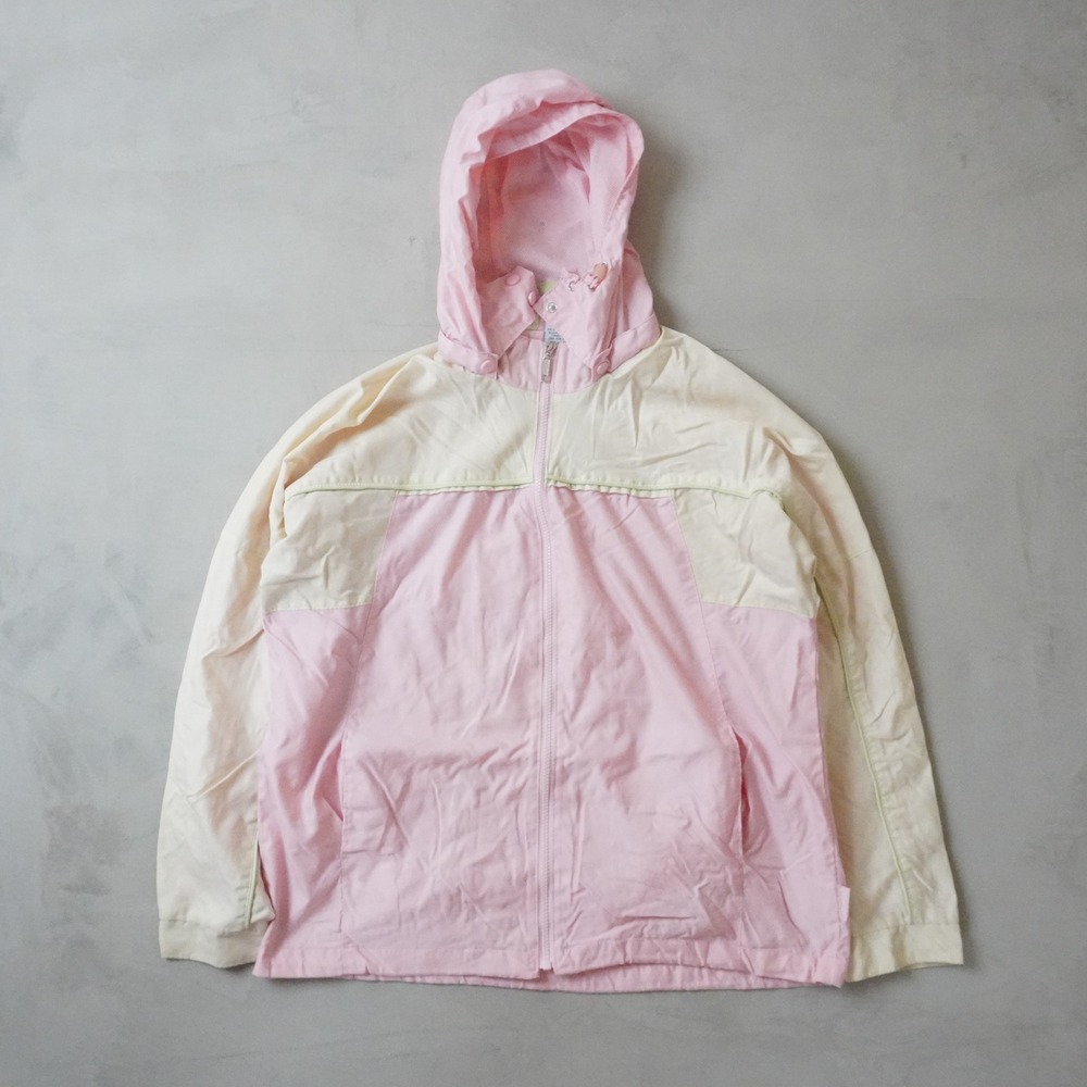 Vintage Universal Studios Windbreaker Jacket Pastel Pink Colorblock Hooded XL